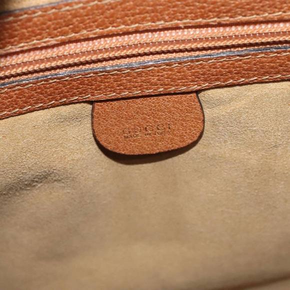 GUCCI Bamboo Business Bag Leather Brown Gold 1529593675 Auth ti2591 - Picture 15 of 16
